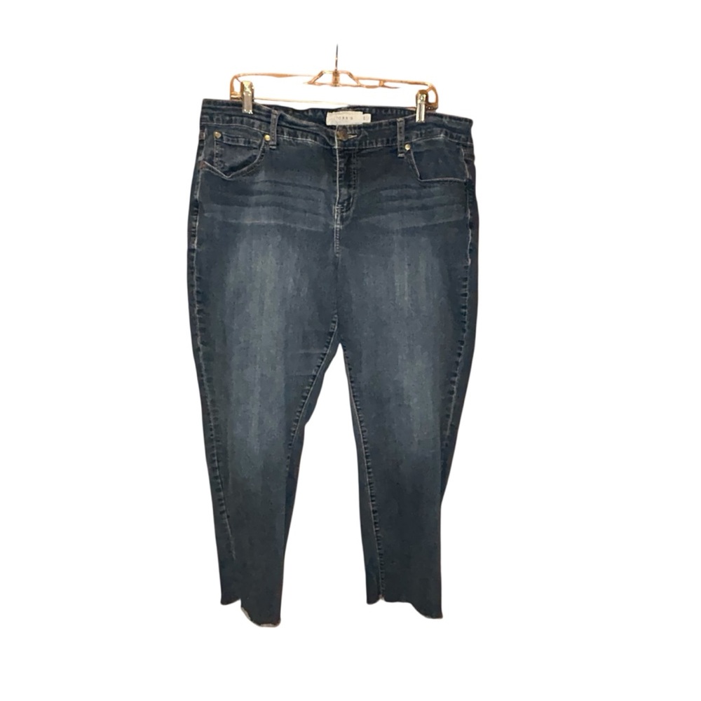 Torrid Women’s Skinny Ankle Jeans Size 20‎ Raw Hem Stretch Denim